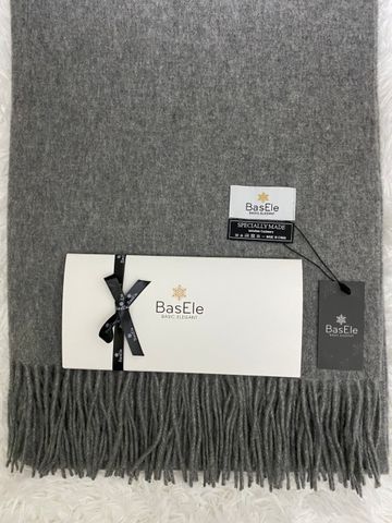 Lambwool Scarf Grey Color - Khăn quàng dài tua rua 100% lông cừu màu Ghi