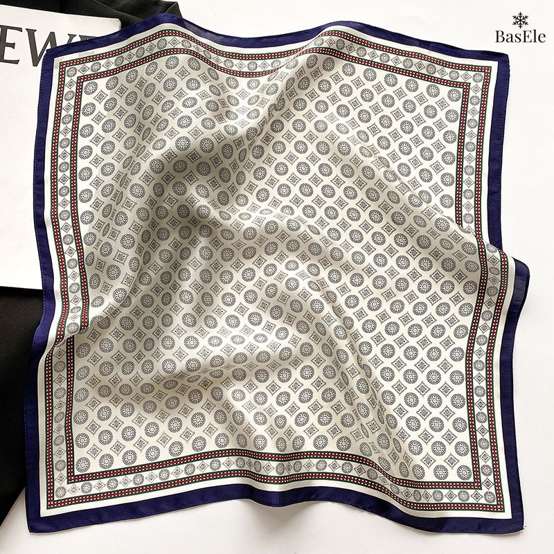 Khăn lụa tơ tằm họa tiết 53x53cm BASELE0172