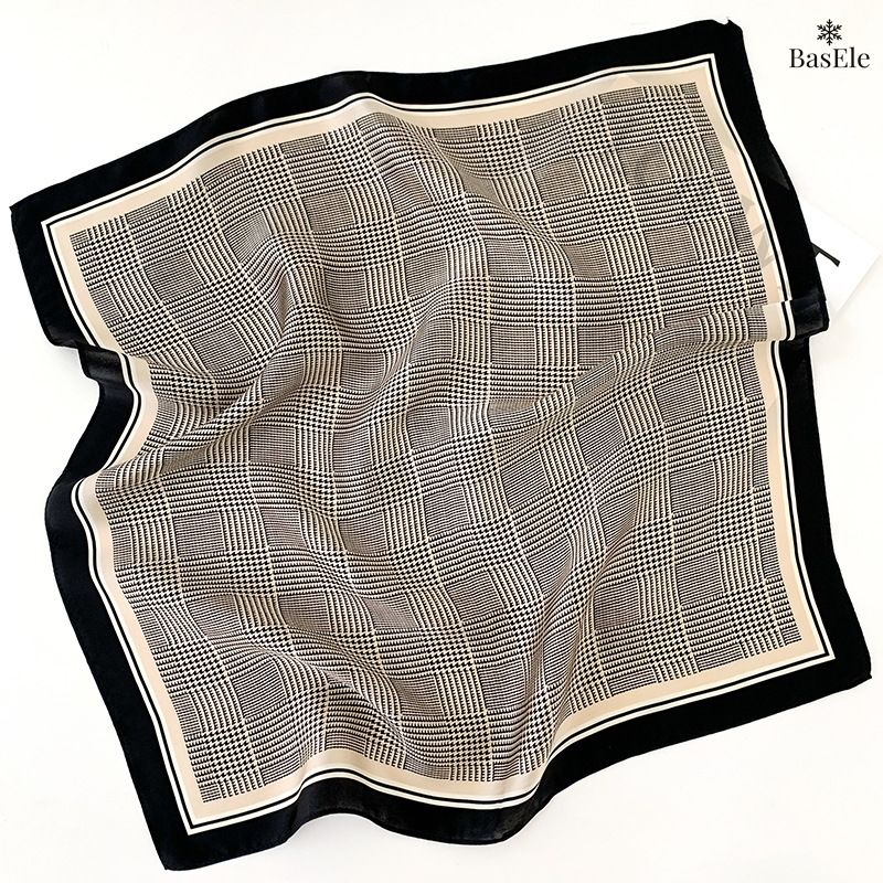 Khăn lụa tơ tằm họa tiết 53x53cm BASELE0124