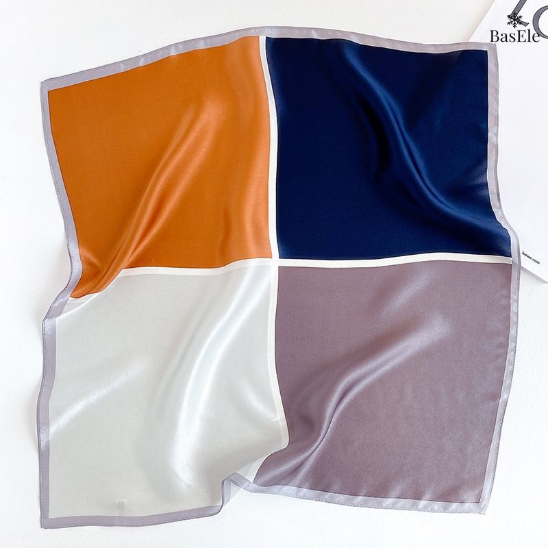 Khăn lụa tơ tằm họa tiết 53x53cm BASELE0137