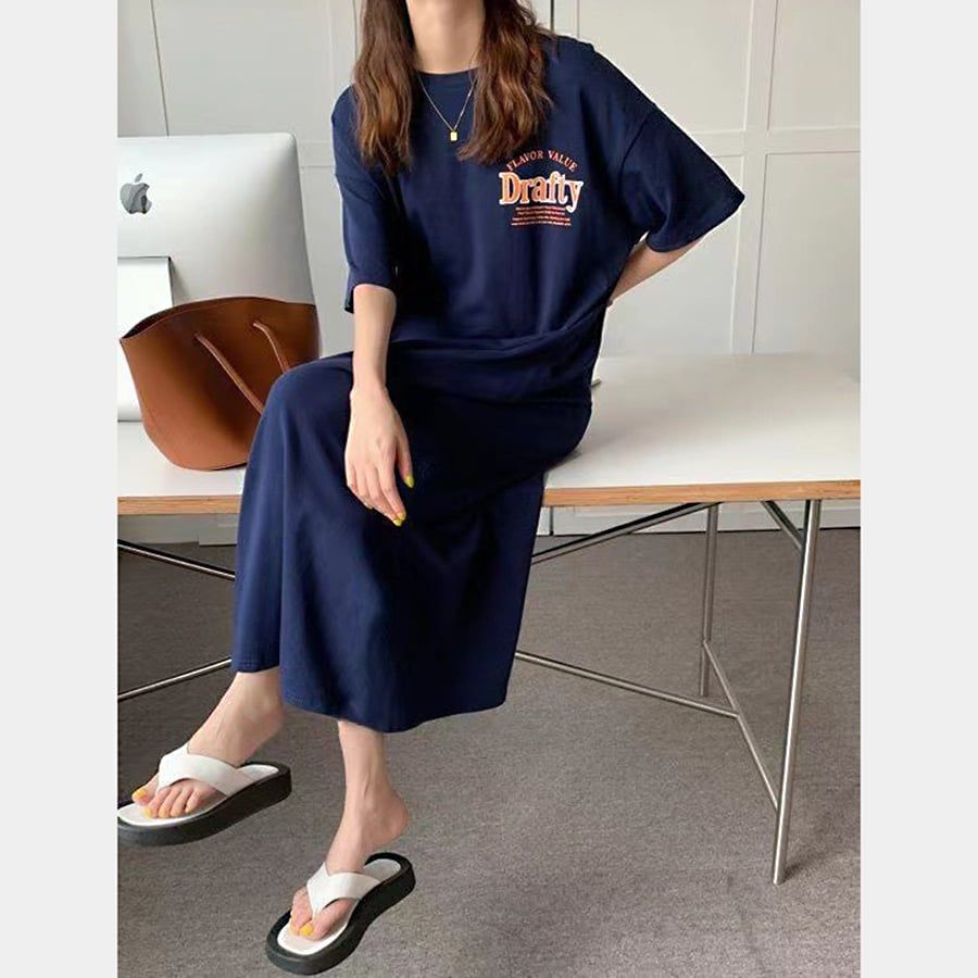 VERCHINI - Đầm xuông bigsize dáng dài  DVN001-02