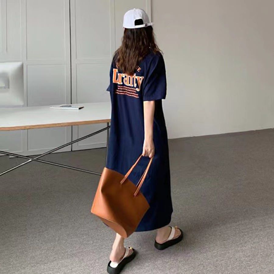 VERCHINI - Đầm xuông bigsize dáng dài  DVN001-02