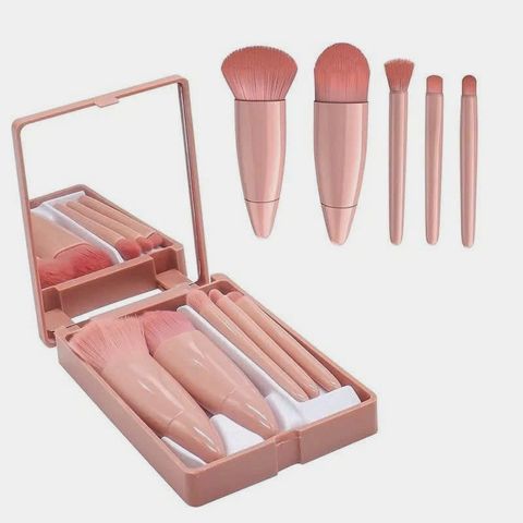 SET CỌ - Bộ cọ trang điểm mini 5 món kèm gương SPNN013