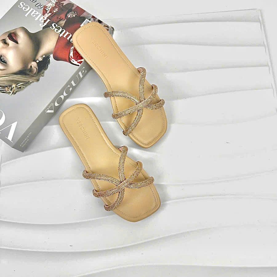 VERCHINI - Dép nữ đế bệt quai mềm GDV001-001