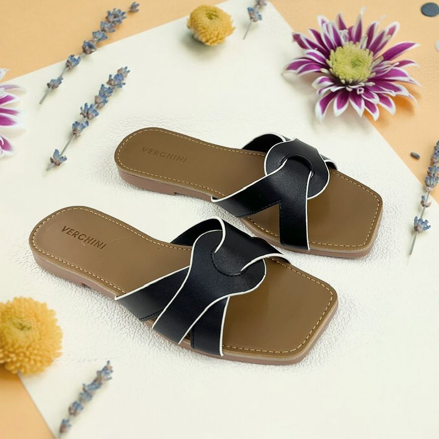VERCHINI - Dép nữ đế bệt quai mềm GDMC001