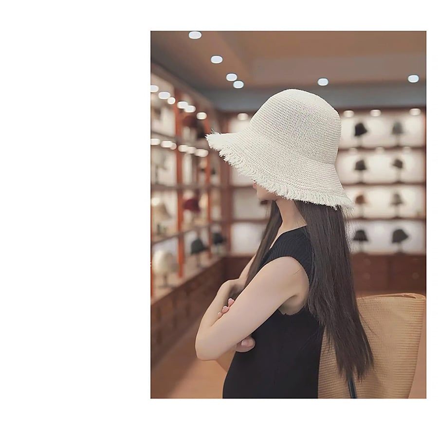 VERCHINI - Mũ cói thời trang đi biển PKBH036