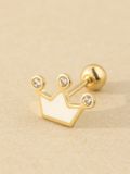  14K White crown piercing 