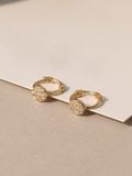  14K Shining Coin mini huggie 