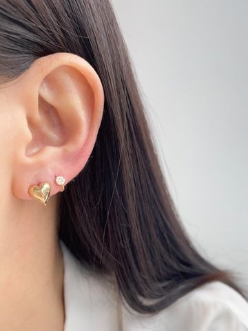  14K Shining Coin mini huggie 