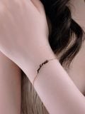  14K MERCI plating black gold bracelet 