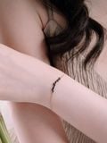  14K MERCI plating black gold bracelet 