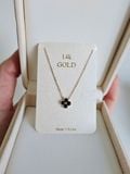  14K Black clover necklace 