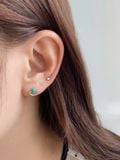  14K Crescent Turquoise piercing 