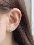  14K Triangle Turquoise piercing 