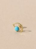  14K Crescent Turquoise piercing 