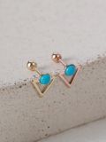  14K Triangle Turquoise piercing 
