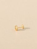  14K Volume Daisy labret piercing 