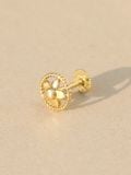  14K Maison Flower labret piercing 