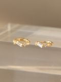  14K Lije Baguette Cubic mini huggie 
