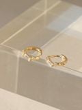  14K Lije Baguette Cubic mini huggie 