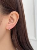  14K Lije Baguette Cubic mini huggie 