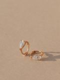  14K Waterdrop Cubic mini huggie 