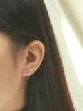  14K Convex Heart labret piercing 