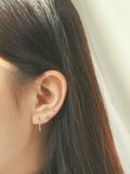  14K Convex Heart labret piercing 
