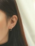  14K Convex Heart labret piercing 