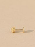  14K Marine Heart Cubic labret piercing 