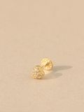 14K Marine Heart Cubic labret piercing 