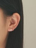  14K Petite Cubic mini huggie 