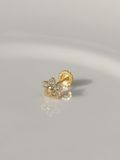  14K Gold Flower labret piercing 