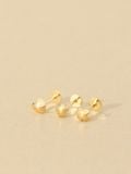  14K Mini Heart Star Clover labret piercing 
