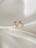  14K Cabochon heart piercing 