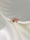  14k Color cubic heart piercing 