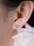  14K Diamonds Heart Earrings 