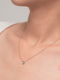  14K-Diamond shining heart necklace 