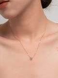  14K-Diamond shining heart necklace 