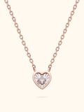  14K-Diamond shining heart necklace 