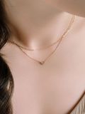  14K-Diamond heart necklace 