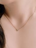  14K-Diamond heart necklace 