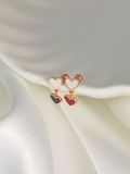  14K Double heart piercing 