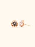  14K Cubic rose earrings (2 size) 