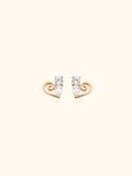  14K Love cat earrings 