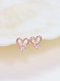 14K Tiamo Heart Earrings 