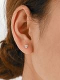  14K Triple cubic earrings 