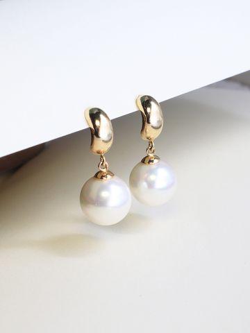  14K Pearl Drop earrings (2 size) 