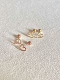  14K Vintage heart piercing 