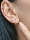  14K Simple one-touch ring earring 